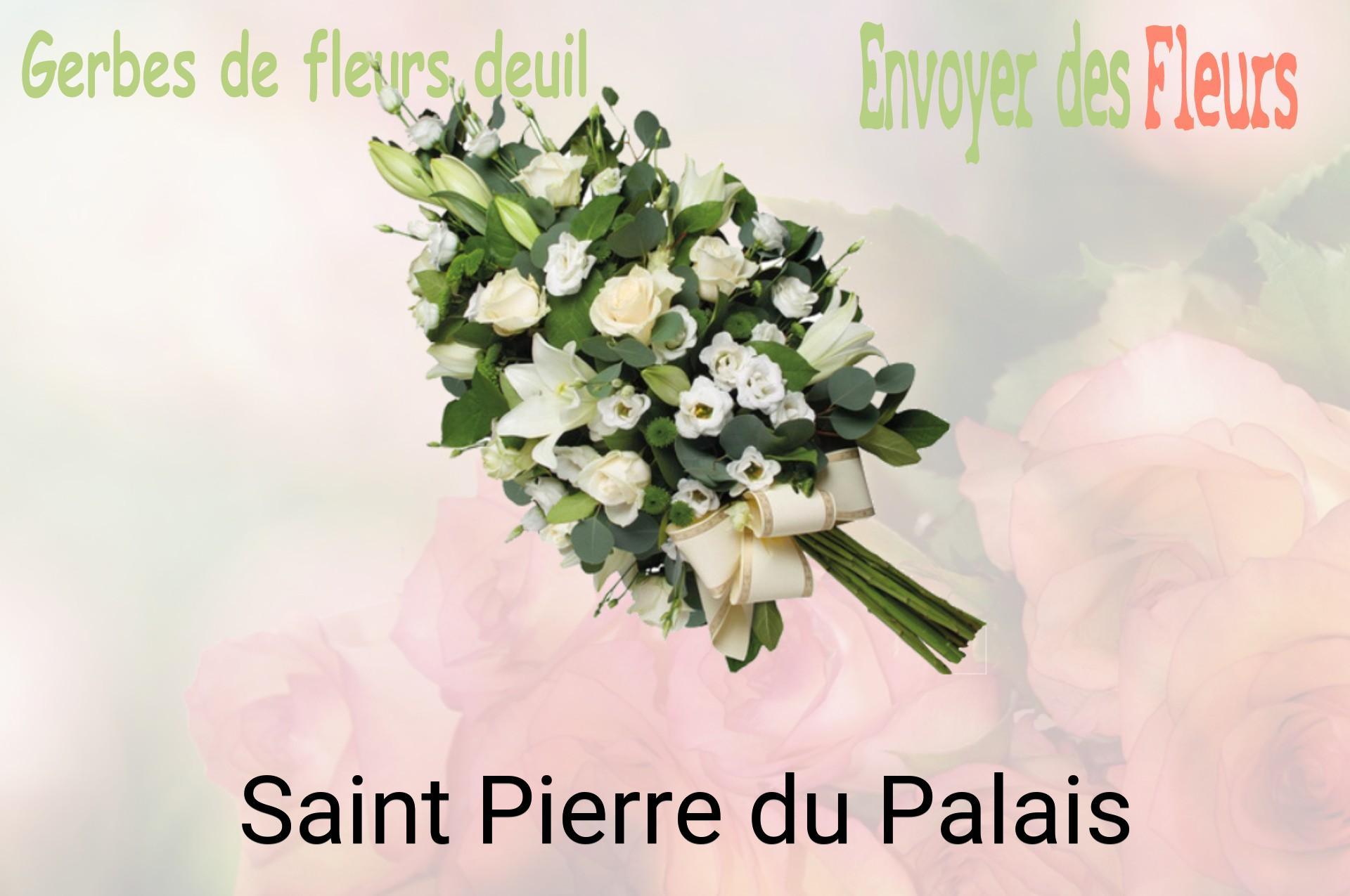 Gerbe de fleurs de deuil livrée à Saint-Pierre-du-Palais